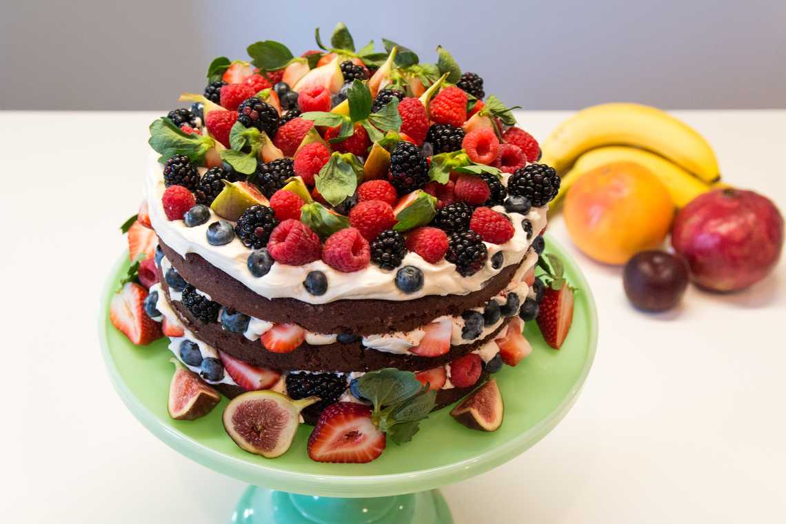 Red Velvet Cake with Fruits — November 26, 2015 Red Velvet Cake with Fruits — November 26, 2015