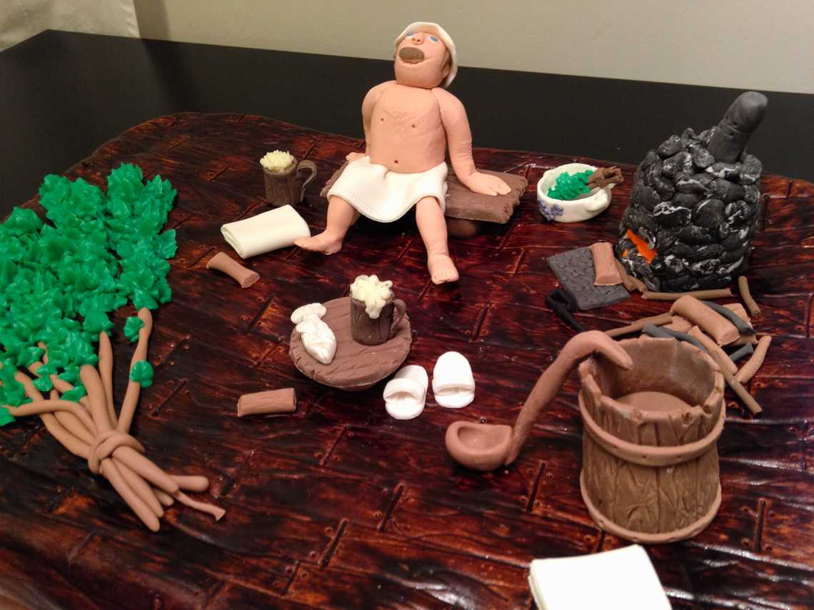 Sauna Cake — March 1, 2014 Sauna Cake — March 1, 2014